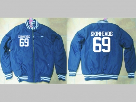 Skinheads 69 modrobiela pánska zimná bunda s obojstranným logom, materiál 100%polyester (obmedzené skladové zásoby!!!!)
